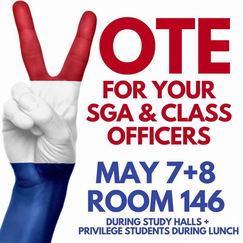 cbhssga's tweet photo. Make sure you vote Monday and Tuesday for your class &amp; sga officers!! https://t.co/6wSrMywweR