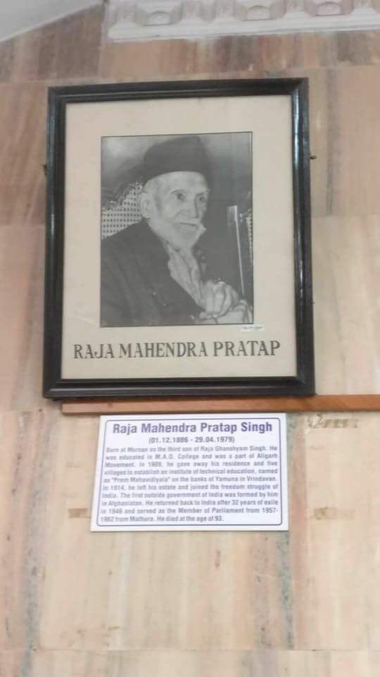 Asra0609's tweet photo. For all those who asked why Raja Mahendra Pratap's picture is not in AMU? Please do your homework well before questioning 
#WestandwithAMU https://t.co/wOXYFypNXf