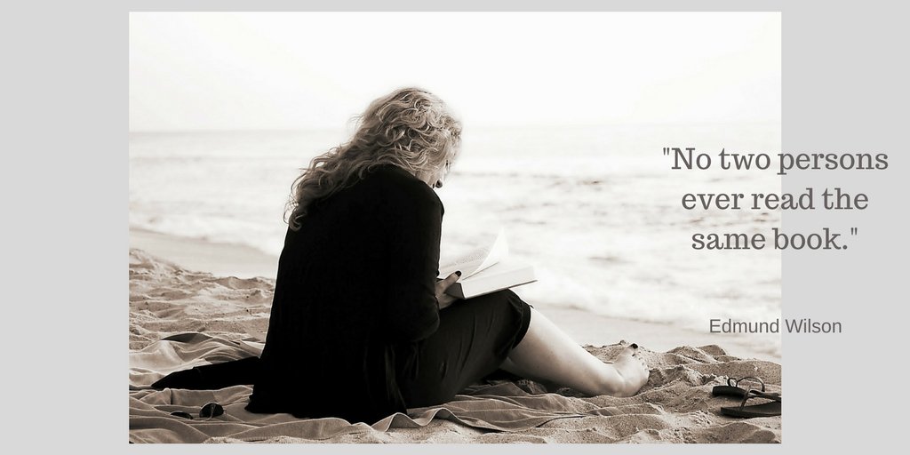 gaelynnwoods's tweet image. &quot;No two persons ever read the same book.&quot; Edmund Wilson 

#amreading 
#quote