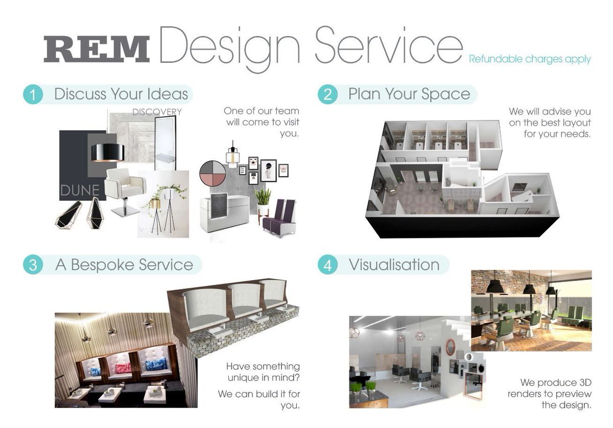 Rem Uk Salons On Twitter Let Us Help You Create The Perfect Salon Rem Design Service Design Interiordesign 3dvisuals Ukmanufacturing Moodboard Planning Ukmanufacturer Style Concept Creative Salon Spa Beauty Pedi Hair Colourscheme