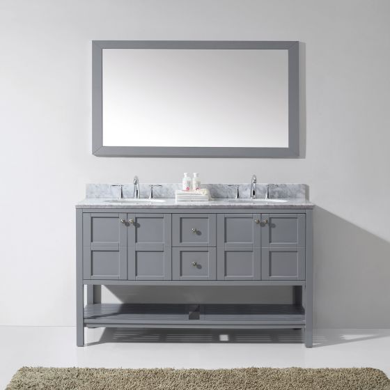 LuxLivingDirect's tweet image. Looking to upgrade your bathroom? Check out the latest deal on this Virtu USA - ED-30060-WMRO-GR - Winterfell 60&quot; Double Round Sink Marble Top Vanity in Grey with Mirror - $1054.99 #homeimprovementspecialist #anniesloan ow.ly/eGpo50heGMF