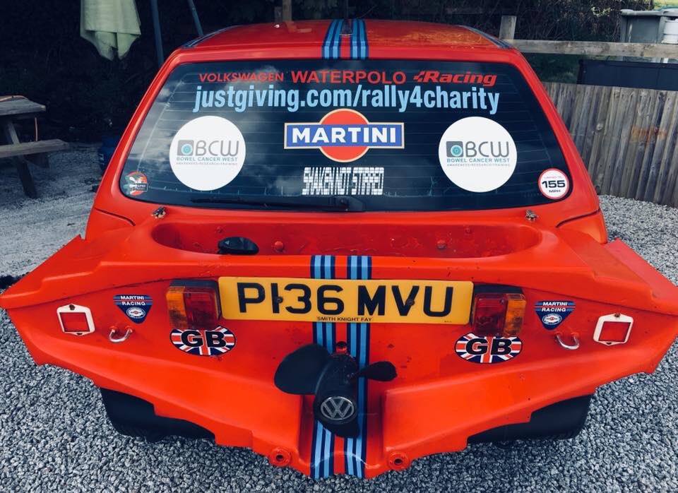 RobCock1978's tweet photo. @BCWcharity livery now added to the team #shakennotstirred #crumball #banger #rally VW Waterpolo... the car is now finished ready for the trip to Monaco. To donate please go to our just giving page. https://t.co/8uMqqUED55 https://t.co/Fe16sgP9nK