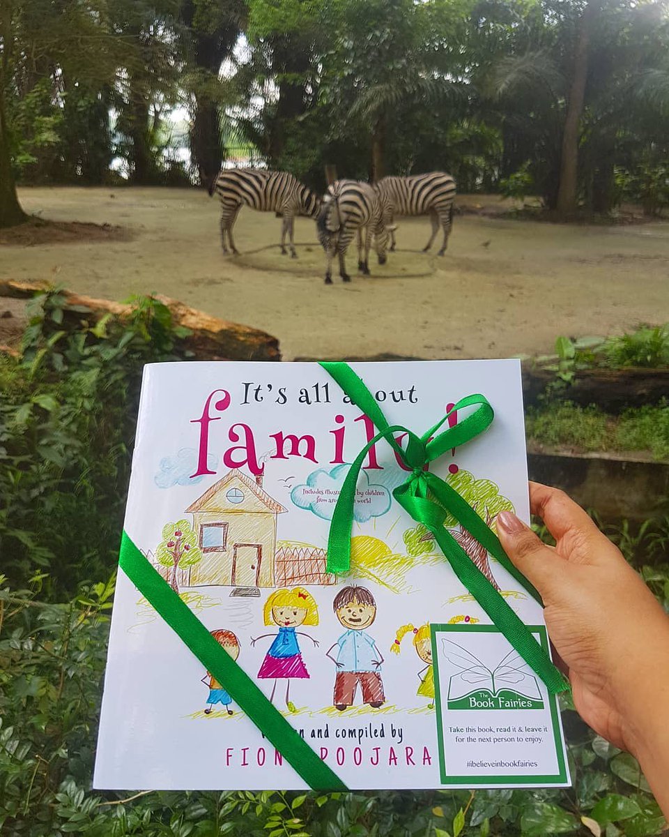 bookfairies_ind's tweet photo. There is a treat waiting for a family at the Singapore Zoo today!

A travelling fairy from Mumbai has left behind a Children's book, Its All About Family by Fiona Poojara. 

#IbelieveinBookFairies #BookFairiesinbloom https://t.co/40YXYPtAb0