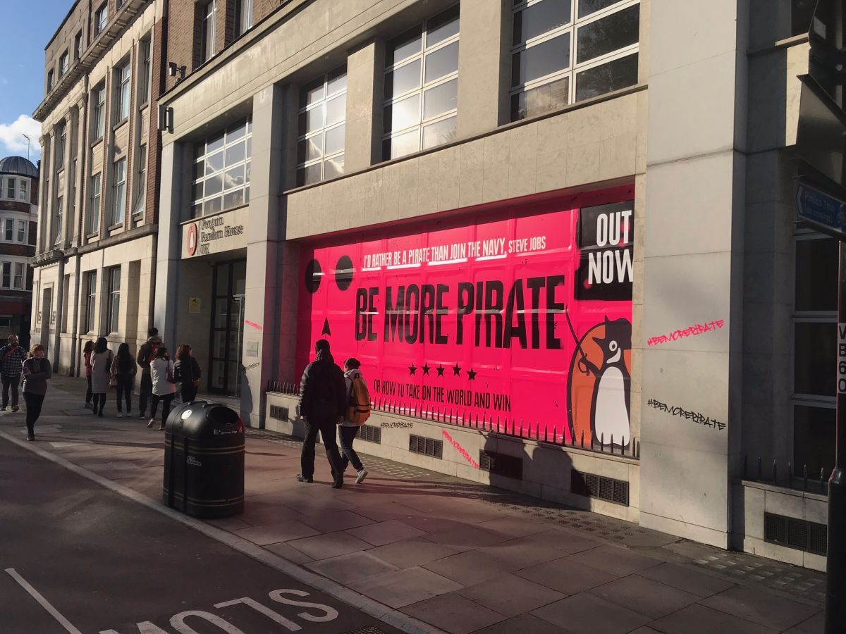 MGreer_PR's tweet photo. Debut author @SamConniff flyposts his publisher to promote his own book. https://t.co/8X9uisWUFp @penguinrandom #books #guerillaPR #BeMorePirate https://t.co/F04VJqWTtV