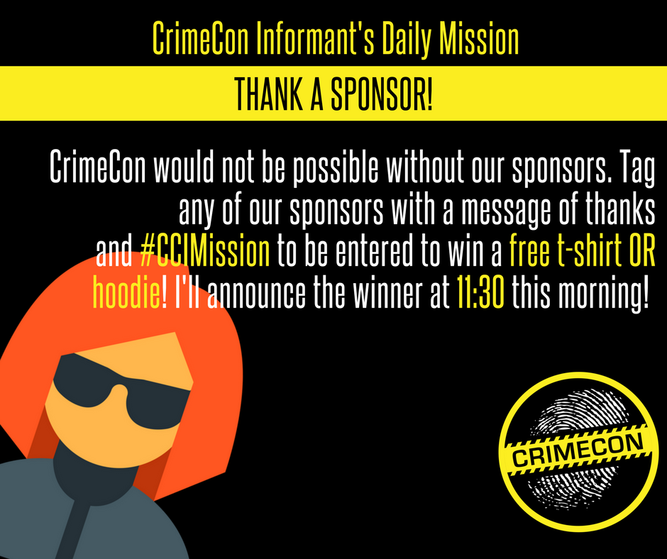 CrimeCon's tweet photo. LAST CALL FOR #CCIMission ENTRIES! #crimecon https://t.co/0YpvU1wwPr