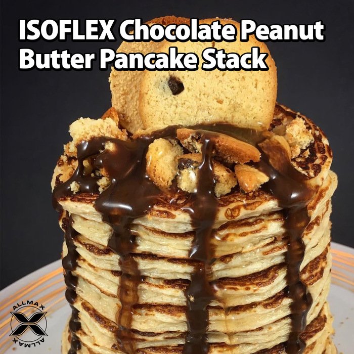 ALLMAX's tweet photo. What is on today's #ALLMAXStack menu? How about a Chocolate Peanut Butter Pancake pile up?!
Made with our #ISOFLEX protein powder, a 100% #wheyprotein isolate.
Try out this drool-worthy #PancakeRecipe inspired & created by an #ALLMAX fan! https://t.co/pJPcVTSN0y