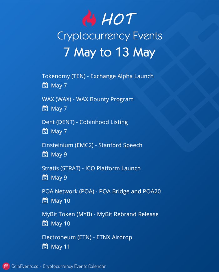 cryptocurrency coin events calendar