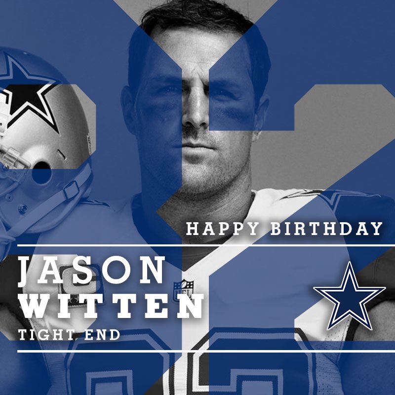dallascowboys's tweet photo. Happy birthday to the #DallasCowboys legend @JasonWitten #CowboysNation

You’re only 4 in GOAT years🐐 https://t.co/LGNap7VQuy