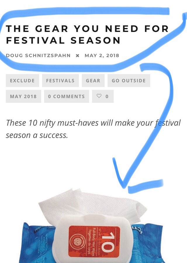 actionwipes's tweet photo. The title of the article says it all. It’s festival season! Thank you Elevation Outdoors for including us with some other rad goodies 🤙 @elevationout —>  https://t.co/4oU5vfJ47p https://t.co/V2UgZzbuzm