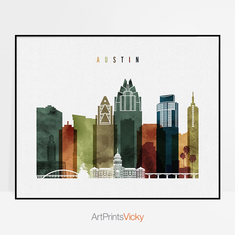 Vicky On Twitter Etsy Shop Austin Watercolor Wall Art Print Poster Austin Skyline Gift For Traveler Texas Cityscape City Poster Home Decor Artprintsvicky Https T Co Fjyul5jmlc Art Print Homedecor Cityposter Austinprint Austinskyline