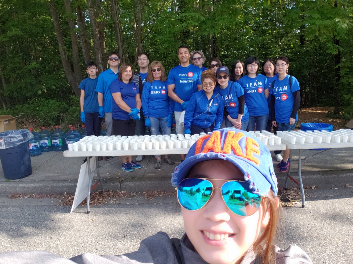 #proudtoworkatbmo #bmomarathon  Kits Water Station is ready to serve you with Water and Nunn