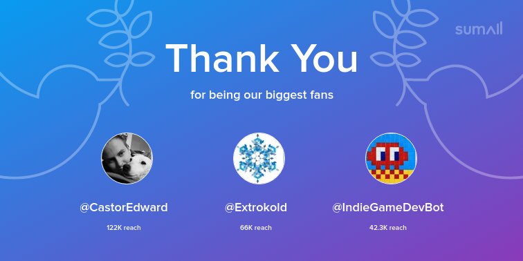 UnearnedB's tweet photo. Our biggest fans this week: @CastorEdward, @Extrokold, @IndieGameDevBot. Thank you! via https://t.co/VSqBZEzmqH https://t.co/qVrNeVQSFr