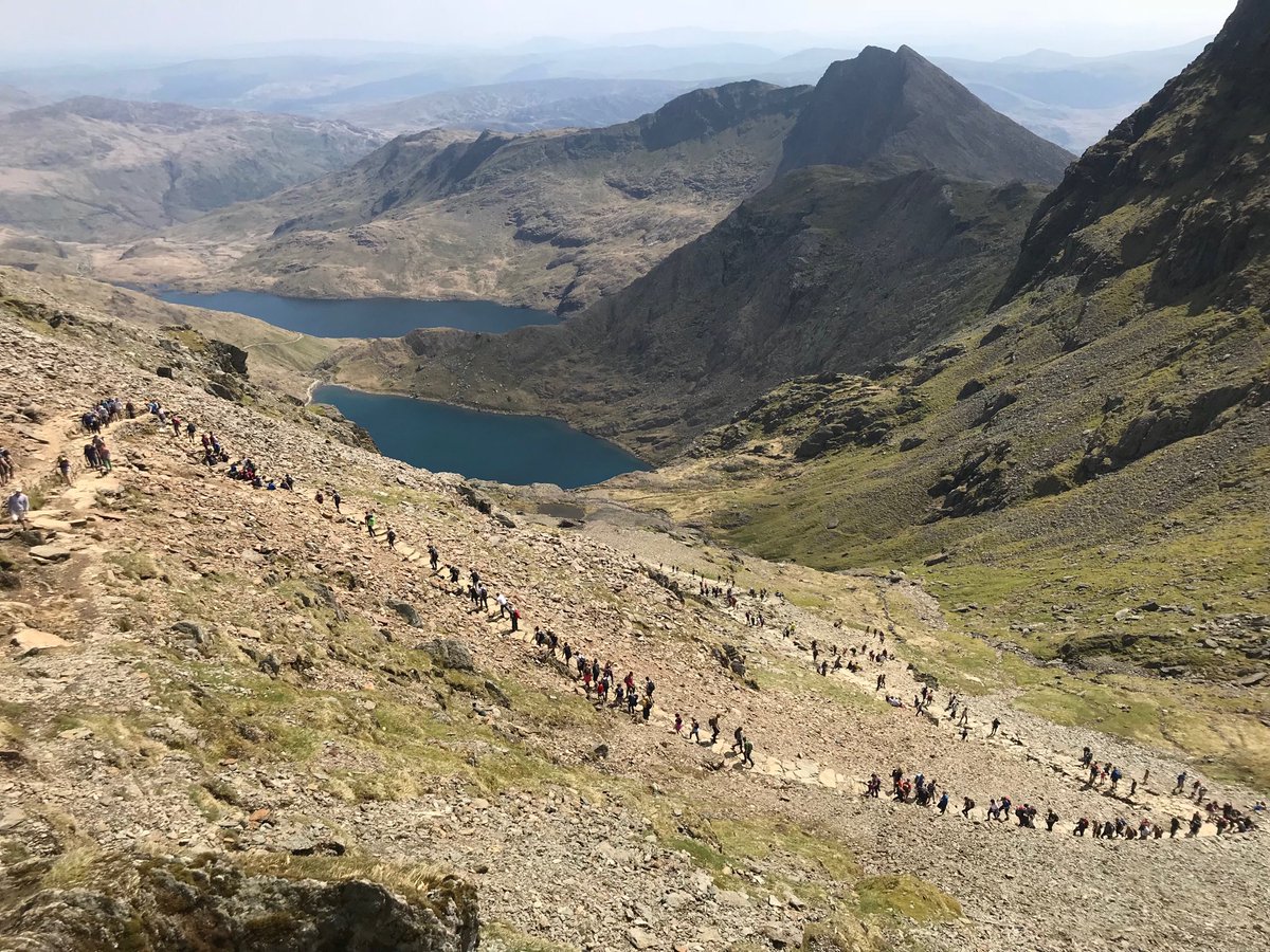kris_cran's tweet photo. When you decide a walk up Snowdon sounds lovely ... on a sunny bank holiday .... https://t.co/ZYFNVGdqWS
