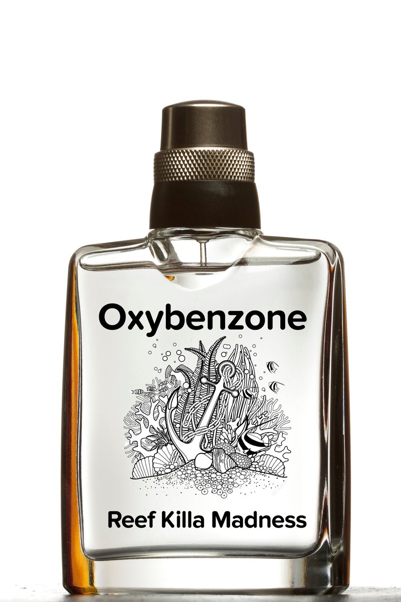 StinkMovie's tweet photo. According to the fragrance industry trade association website, the coral reef killing chemical "Oxybenzone" is commonly found in scented personal care products but NOT disclosed on product labels. #Oxybenzone #Disclosure #CSR #SB2571 #Sunscreen #Hawaii https://t.co/tlYEj8o7Tz