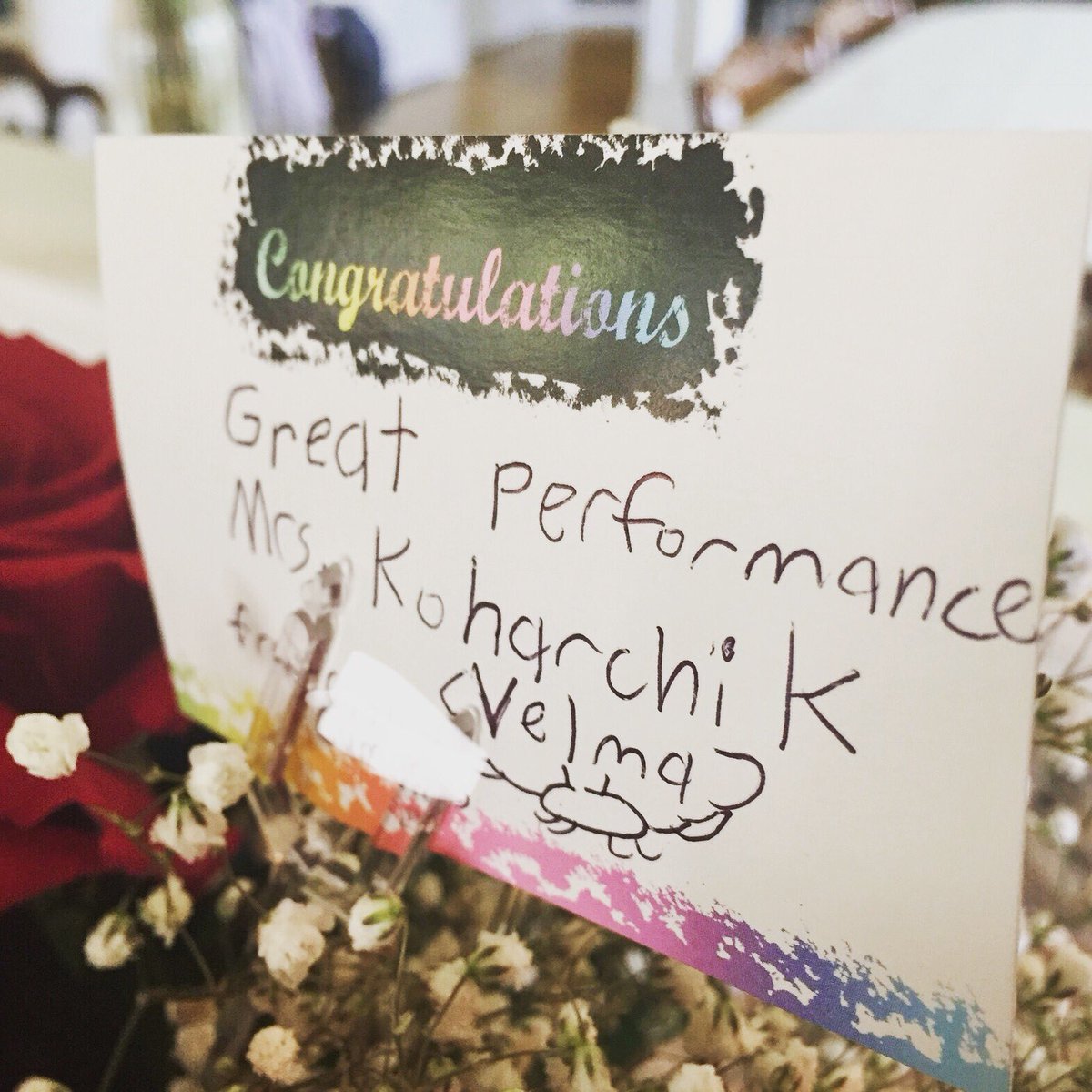 MrsKinthemiddle's tweet photo. Sweet flowers from a student. My favorite is the 🦀!
#teacherlife #mystudentsrock #civichairspray https://t.co/PWuqKX0uLZ