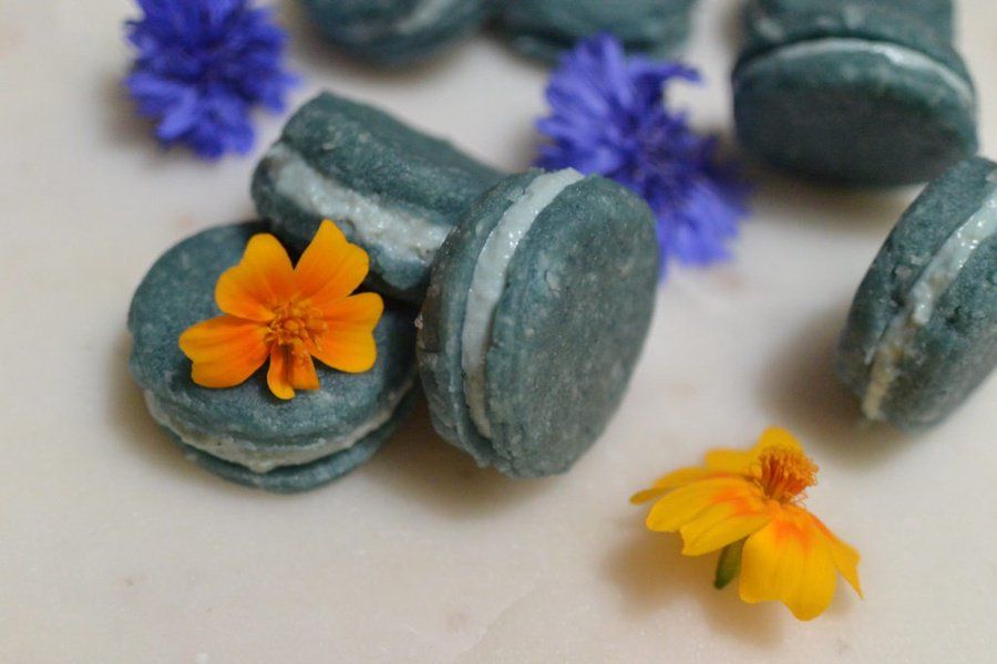 Blue Majik Raw Vegan White Chocolate Vanilla Bean Macaroons | Lettuceliv buff.ly/2rcdaP2 #veganrecipes #rawvegan #dessert