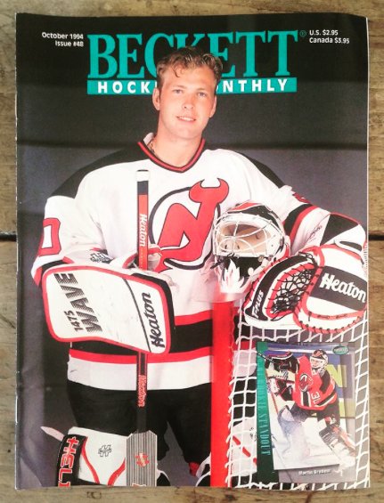 Oct 1994 Beckett Monthly No.48 - Happy Birthday to goalie Martin Brodeur.   