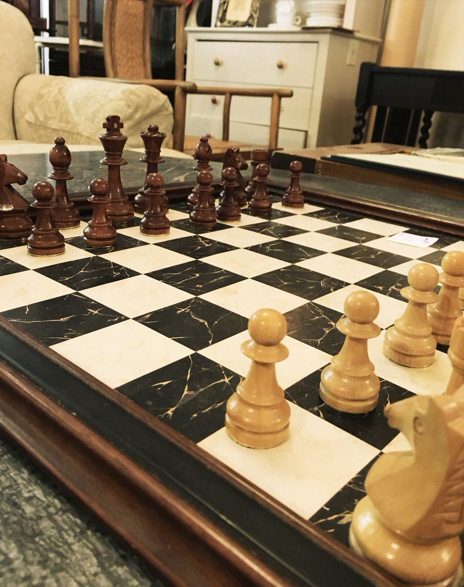 twice_upon's tweet image. Are you a chess addict? Great set!! Come see us today!! Officially waited wooden pieces with a picture framed chessboard! Totally unique! World chess federation!

#Chess #ChessAddict #ShopLocal #PlayGames #Summer #SummerLife #Summer2018 #WomanOwnedBusiness #SmallBusiness