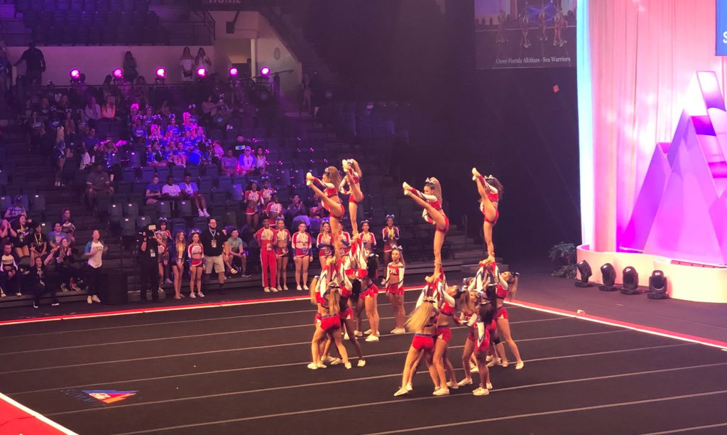 CheerTheory's tweet photo. Cheer Florida All Stars giving us another solid performance in HP today! Great performance Sea Warriors! https://t.co/wq9CY6T0jo