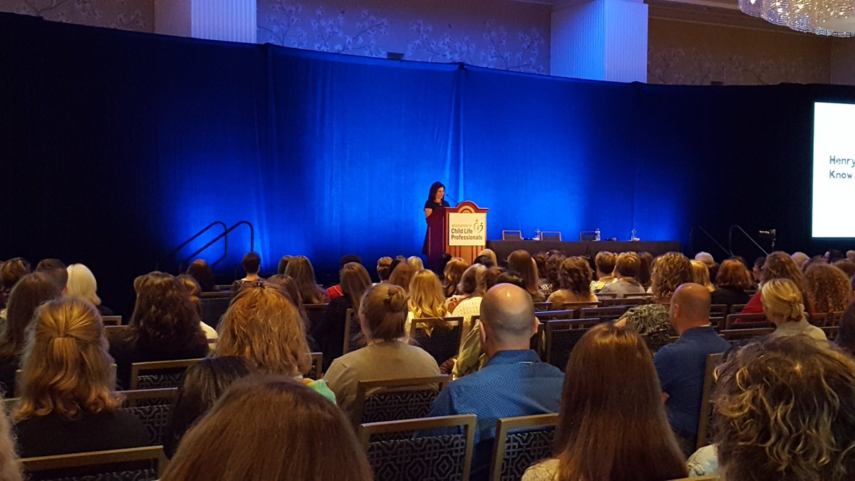 AssocChildLife's tweet photo. Such a powerful heartfelt speech @lauriestrongin founder @hopeforhenry is giving right now! #ChildLife2018 #ChildLife https://t.co/yoLn2ql6AB