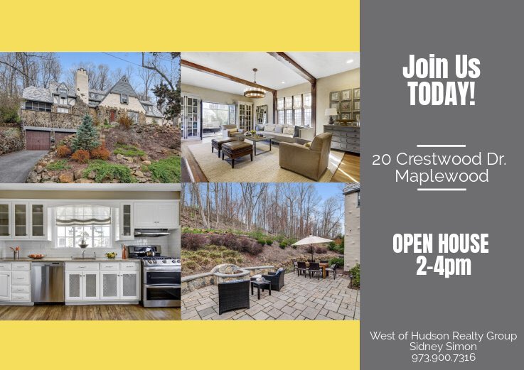WoHudRealty's tweet photo. @Sidneymsimon is in #Maplewood this afternoon at a stunning 4BR/5BA. Listed at $899K, this #tudor will not last long so come see it today!! #wohud #openhouse #maplewood #nj #realestate https://t.co/cVAhiKNmld