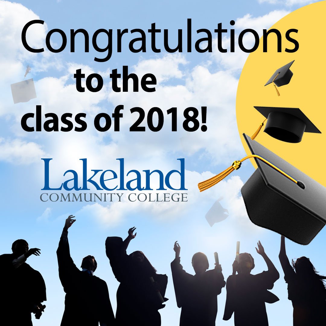 LakelandCommCol's tweet photo. Commencement 2018 is almost here! For information on parking, what time to arrive, where to sit, and everything you need to know for commencement, click here:
https://t.co/8L4rLRcqwr https://t.co/BpYcad5K6u
