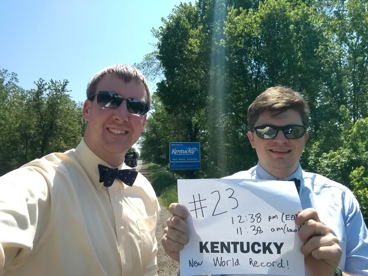 StateRecordRun's tweet photo. A NEW WORLD RECORD! #23states visited in under #24hours (23:08 to be exact) https://t.co/1B8YbB6be5 https://t.co/d5T3rjIG80