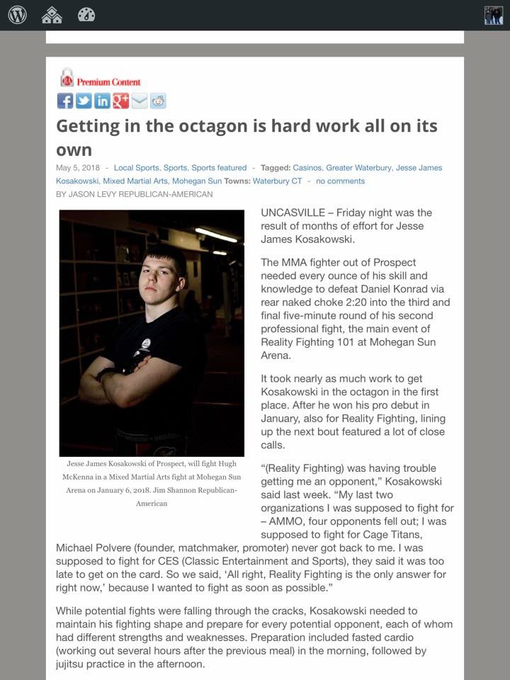 jessejames_mma's tweet photo. In the Republican-American news.. putting Prospect on the map 🗺 #homesweethome #CTMMA @TlrWorldWidellc @RonKosakowski https://t.co/ihkhmSUvrD
