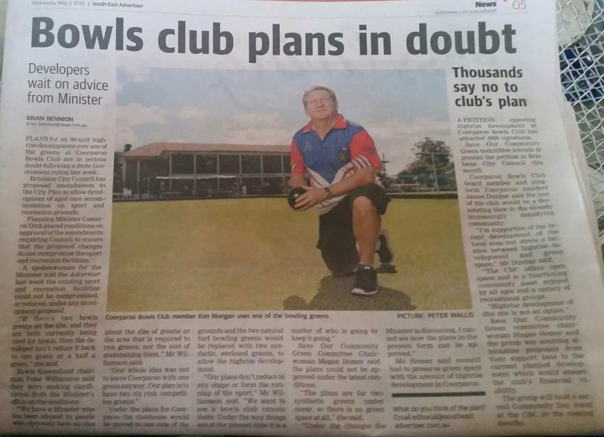 Article from South East Advertiser 2/5/18
Looks like the ball is in our court at the moment. But the pressure and vigilance must be maintained to get this ill-conceived project, mothballed once and for all. Please like and follow this page.
Hyey
 #saveourcommunitygreen