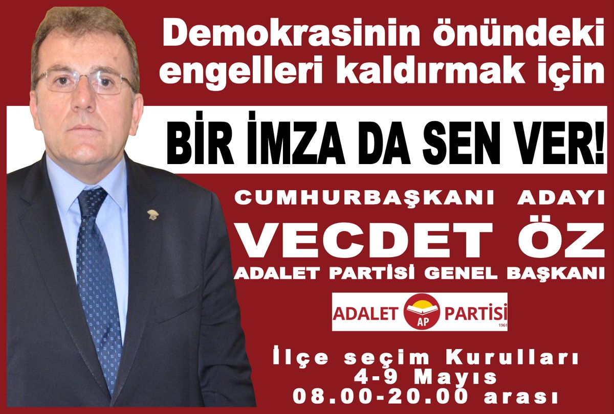 imambakirukus's tweet photo. Demokrasi için bir imza da sen ver!
@vecdet_oz 
#24Haziran https://t.co/ahevYIpqaF