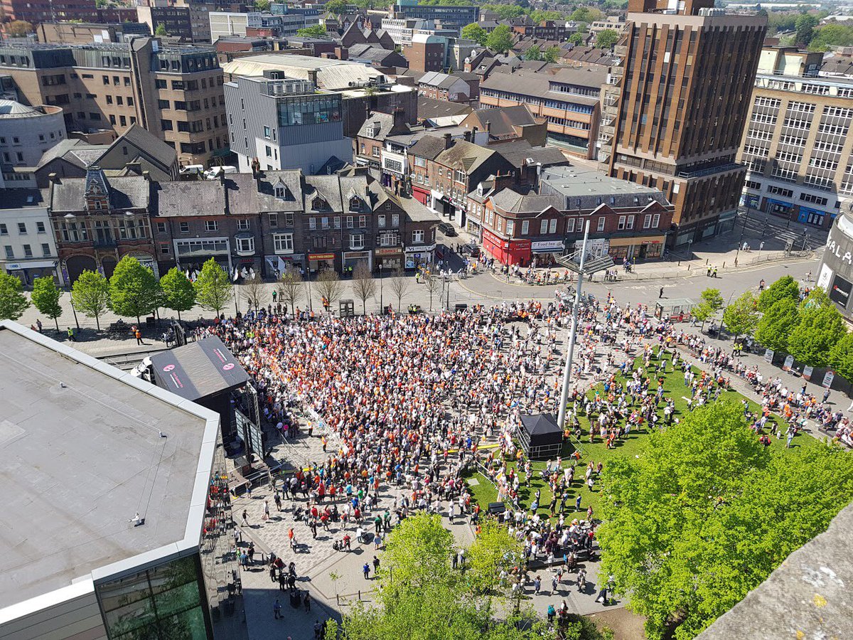 We’re loving the <a href="/LutonTown/">Luton Town FC</a> celebrations today in the square! Well done team! #lutontownfc #promotionparty #treatthisplacelikeahotel #expressyourself