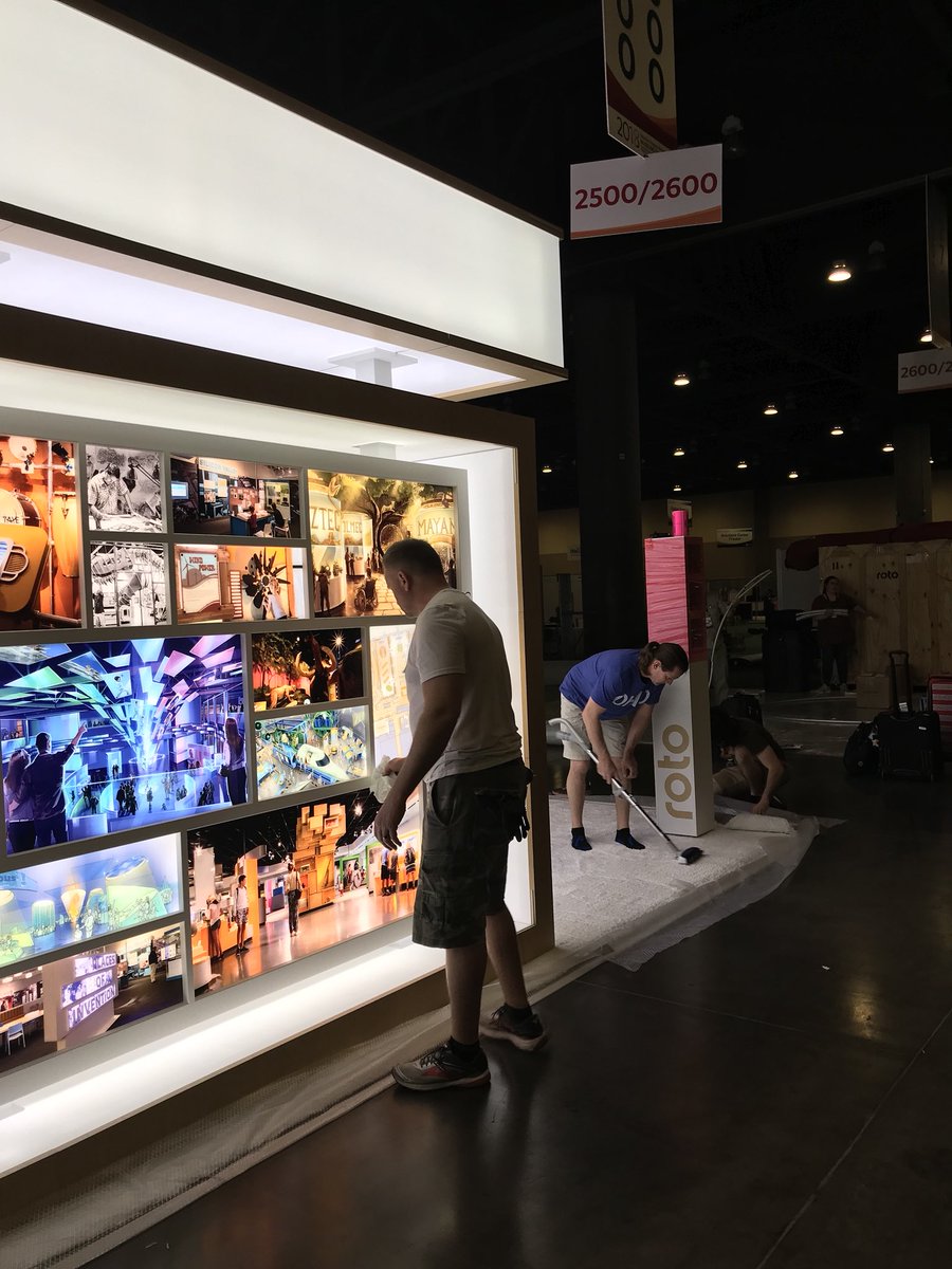 Watching @rotogroup as their trade show stand is built at #AAM2018. Looking forward to #AAMExpo tomorrow!