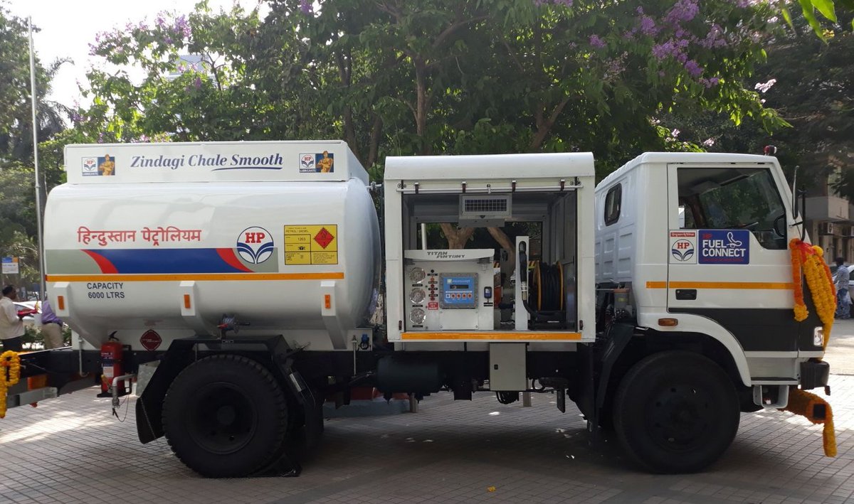 HPCL's tweet photo. 'Service at your Place'
HPCL launches state of art Fuel Browser, HP FUEL CONNECT
#DeliveringHappiness

https://t.co/00CTh7JMgb https://t.co/0OrdVX5TZE