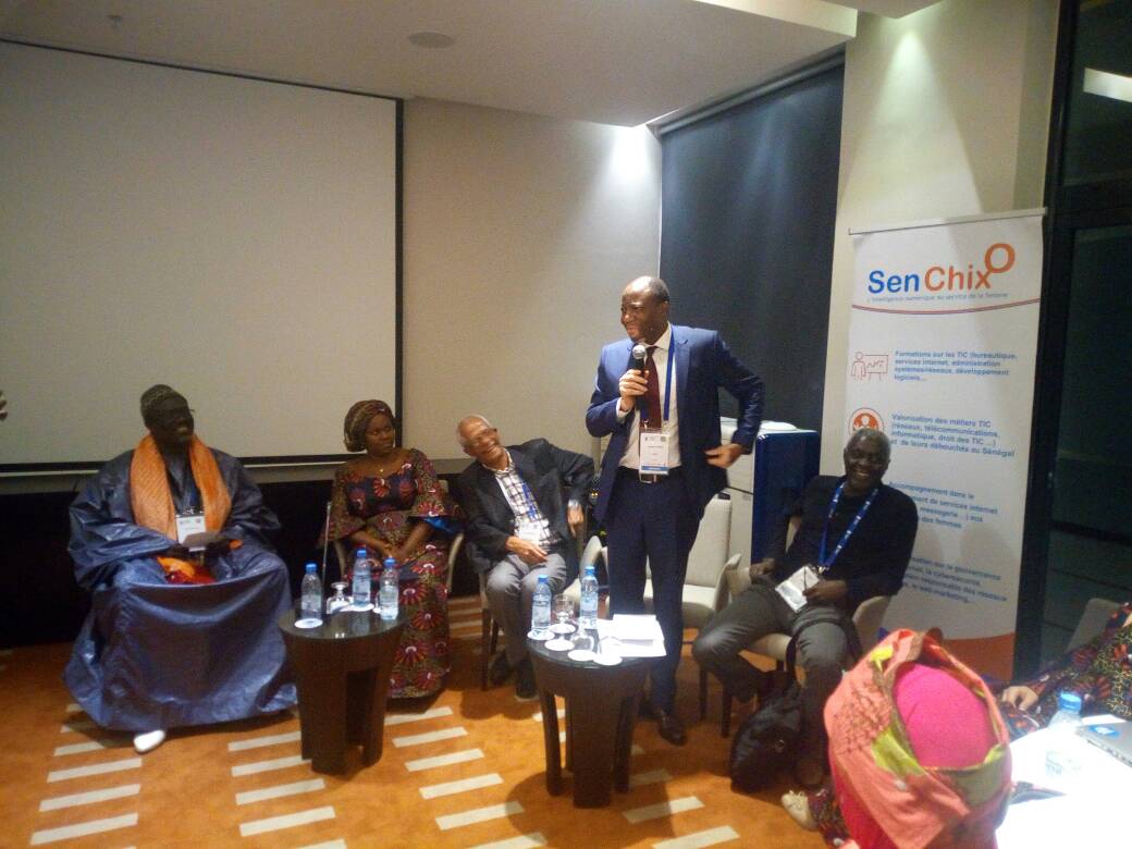 afchix_network's tweet photo. The vice President for ICANN Africa, Pierre Dandjinou making closing remarks during the closing of Afchix Techwomen Summit 2018 in Senegal... #AISDarkar #AfChixTechWomen #AfChixSummit2 @TechWomen @FIREAfrica @AIS_Africa @internetsociety @achom_lillian @ghc https://t.co/z4sVUsNsXK