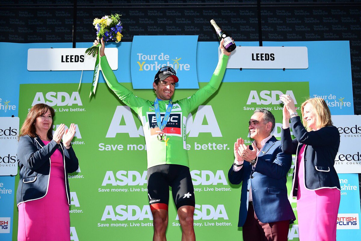 letouryorkshire's tweet photo. OFFICIAL CLASSIFICATIONS:

Overall GC: @GregVanAvermaet 
Points: @GregVanAvermaet 
Mountains: @StephanRossetto 
Team: @BMCProTeam 

#TDY https://t.co/IPhtgqDaIt