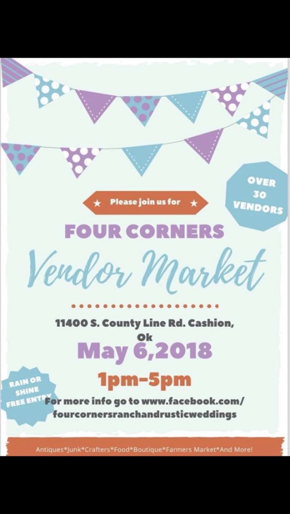 Come out to support your local vendors today.  I’m here til 4