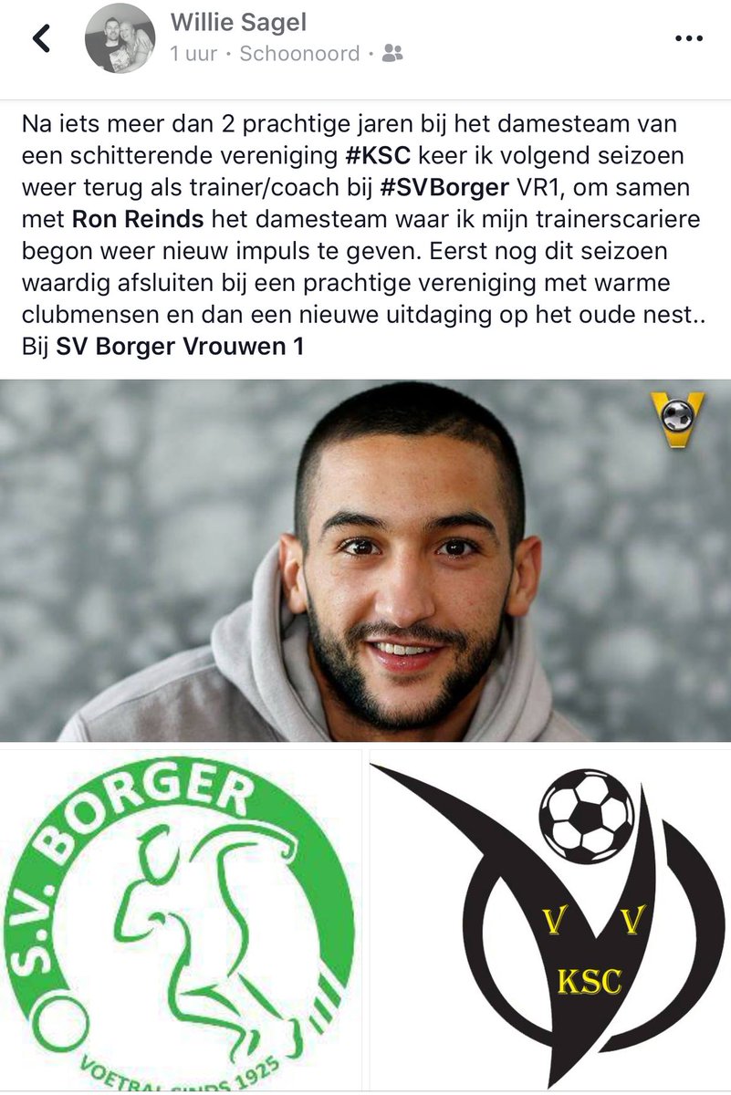 SVBorger0599's tweet photo. Trainerscarrousel nieuws! @WillieSagel kiest voor groenwit! Willie Sagel kiest na een kort uitstapje naar het zwartgeel van @VVKSC toch weer voor de kleuren van zijn hart! 😜 Welkom terug bij de dames van de mooiste club Willie! 💪🏻 #BorgerLeeft #groenwit https://t.co/IiF4YSAnU2