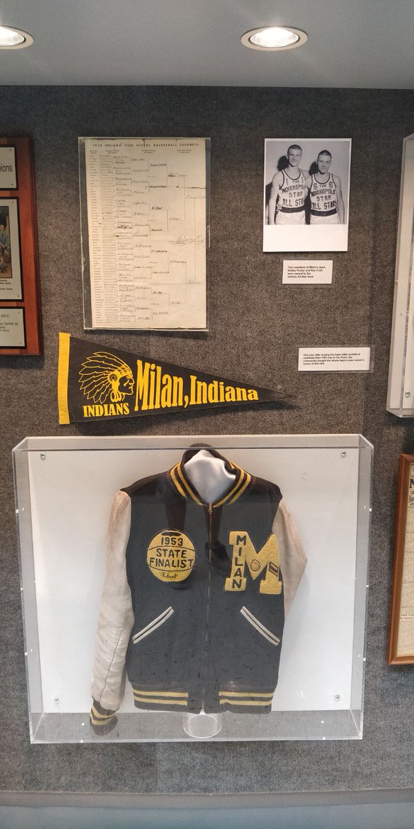 A close friend is at the Basketball hall of fame and he sends me these pictures. @MilanAthletics @milan54museum @MilanIndiansBB