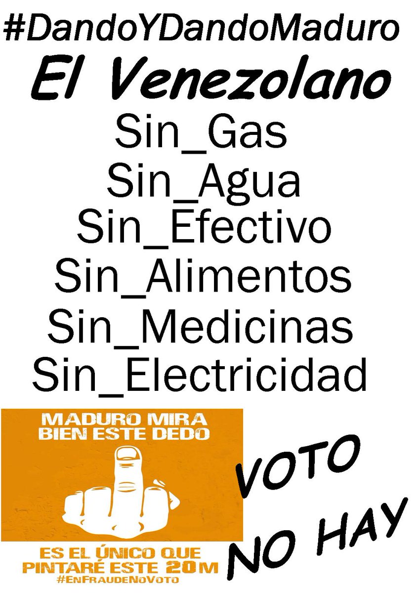 DarioTremont's tweet image. #6My el simulacro del #CNE esta sirviendo para pulir las amenazas, el chantaje y terror de los funcionarios del régimen con el #CarnetDeLaPatria

#MayoDeRuptura
#NoLoLlamesEleccion 

Palabra clave: DESOBEDIENCIA