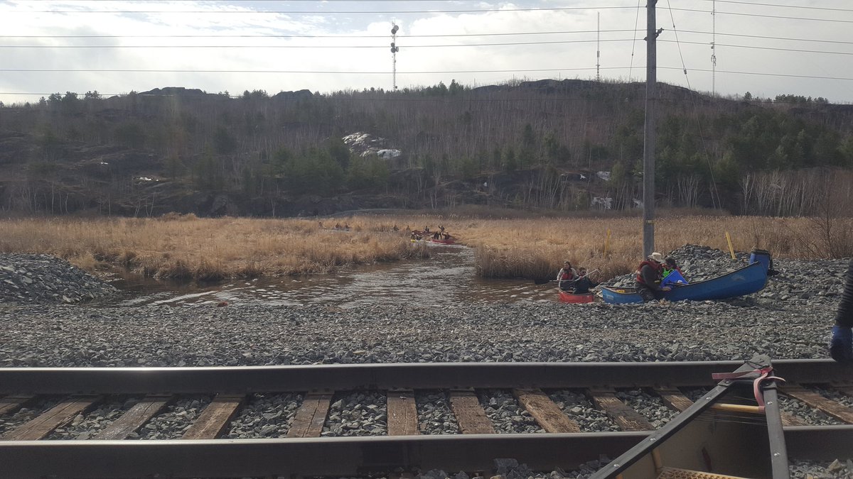 ReemFa2's tweet image. The lakes in #Sudbury may still have ice on them but Junction Creek is clear (except for the giant garbage patches &amp;amp; the poorly placed pipes, but w/e)