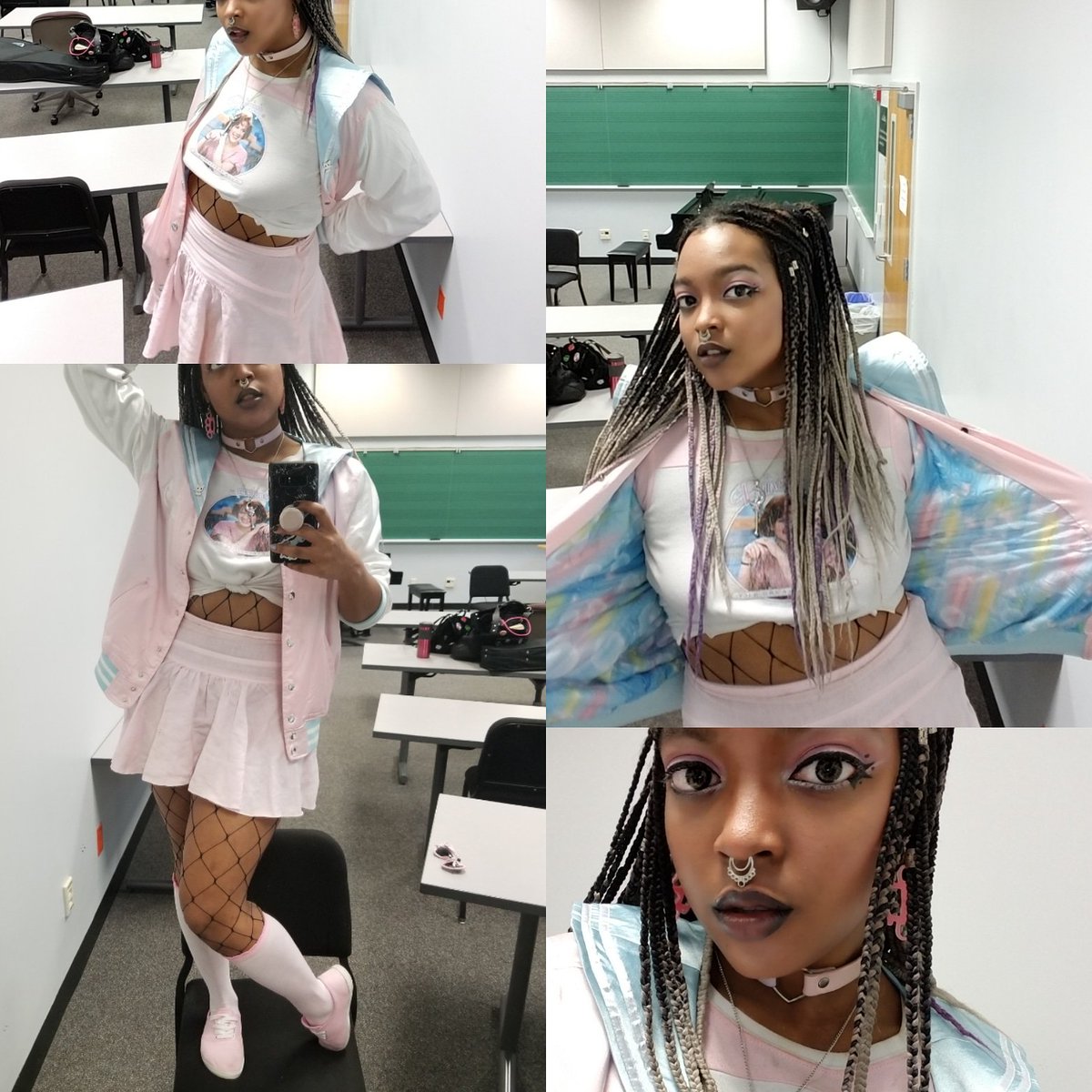 How is this outfit so good?  #pastelgoth #kawaiiblackgirls #aesthetic