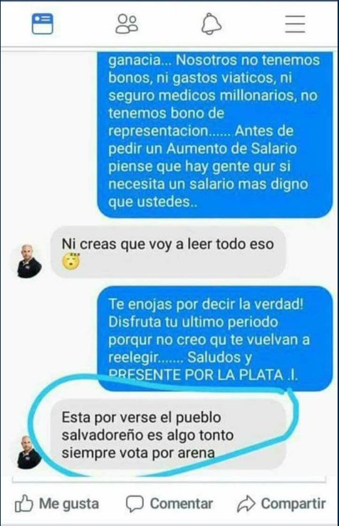 ¡HEY GENTE!, 
Es en serio que este diputaducho de mierda de <a href="/ravelpak/">Incaparina</a> dijo esto...
<a href="/waraujo64/">Walter Araujo y Toda la Verdad</a> <a href="/nayibbukele/">Nayib Bukele</a> <a href="/_ElUta/">El Uta</a> <a href="/DiarioTIMES/">ElSalvadorTIMES</a> <a href="/C0SITASERIA/">La Bea</a> <a href="/ChapudoSV/">Chapudo ®</a> <a href="/Levi_designer/">Designer Levi</a> <a href="/elabuelosv/">Abuelo Sinvergüenza</a> <a href="/mamaschwen/">Butterfly ❤️</a> <a href="/UlisesMarBen/">Ulises Martínez Rosa</a> @nomaspajasv <a href="/datosyopinion/">Datos y Opinión</a> <a href="/esaccionpopular/">Juan Pueblo</a> <a href="/ultimahsv/">#ÚltimaHora</a> @Vl4k