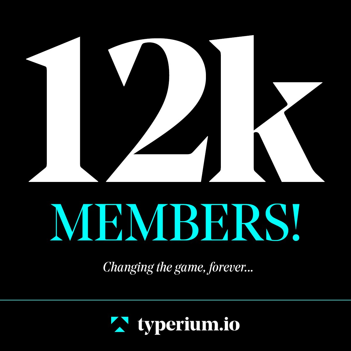 🙌 12,000 Members now in our Telegram. Become part of the #TYPEGANG community here 👉 t.me/typerium