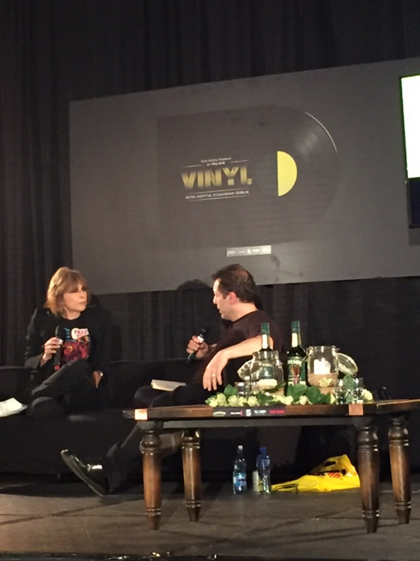 Legends! <a href="/ChrissieHynde/">Chrissie Hynde</a> meets <a href="/petepaphides/">Pete Paphides</a>  #vinyldublin