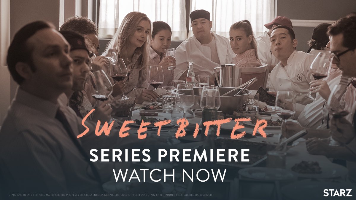 Thank you for joining us. You can watch #sweetbitter tonight at 8pm or RIGHT NOW on the <a href="/STARZ/">STARZ</a> app. It’s a grateful day for the whole SB family. <a href="/Sweetbitter_STZ/">Sweetbitter</a>