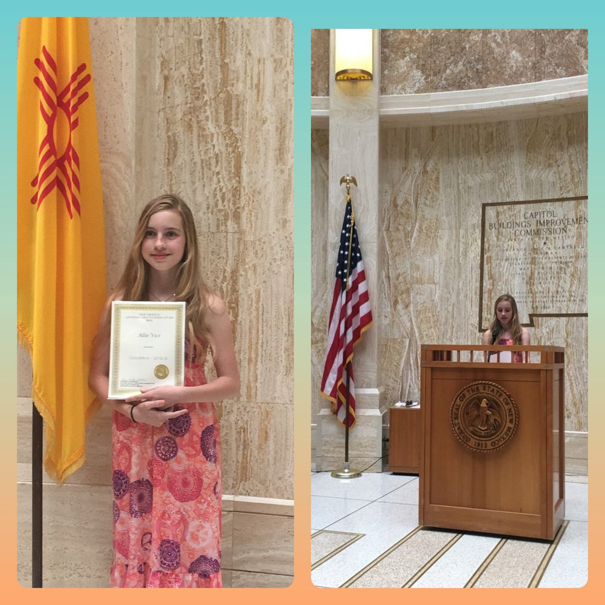 Congratulations to Allie Vice for winning the Letters about Literature contest! She got to read her entry at the Rotunda on Friday! Way to go! 🎖🎖🎖🎖