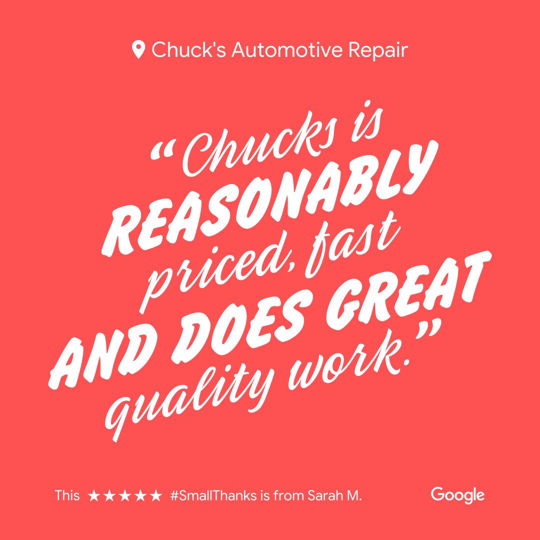 chucks_auto_'s tweet photo. ⭐️⭐️⭐️⭐️⭐️
‼️Nothing makes us happier than this! We want to help you decide with confidence! 📞Call to schedule an appointment or if you have any questions! 214-548-5602
#chucksautomotiverepair #chucksautorepair #chucksauto #oreillyautoparts #napaknowhow https://t.co/cYEyn7e5v4