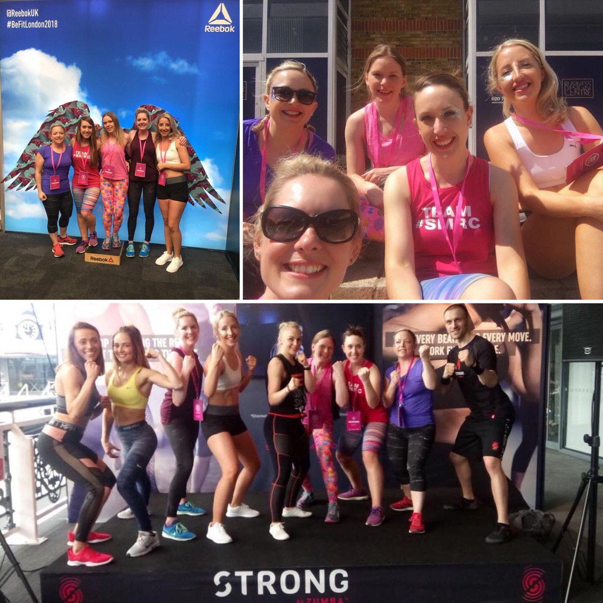 BlondeLilmo's tweet photo. Had a blast with @Novice__Runner @Kat_French @sugabeeee &amp; Nunners at @BeFitLondon today. Got to try classes by @ReboundUK as well as @StrongZumba 💪 We did a live @thebodycoach HIIT workout, followed by cookery &amp; meeting the man himself 😃 #befitlondon #beyourown #friends https://t.co/PMiK0SDUGJ