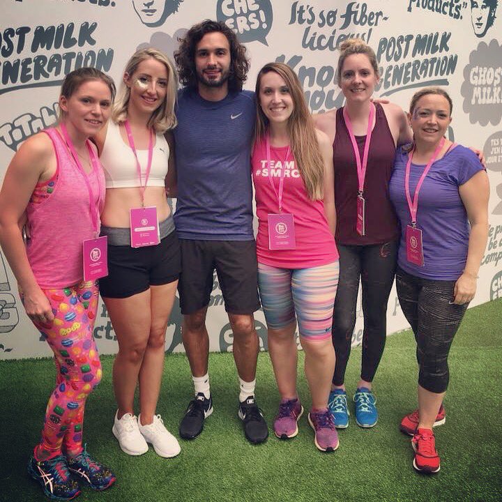 BlondeLilmo's tweet photo. Had a blast with @Novice__Runner @Kat_French @sugabeeee &amp; Nunners at @BeFitLondon today. Got to try classes by @ReboundUK as well as @StrongZumba 💪 We did a live @thebodycoach HIIT workout, followed by cookery &amp; meeting the man himself 😃 #befitlondon #beyourown #friends https://t.co/PMiK0SDUGJ