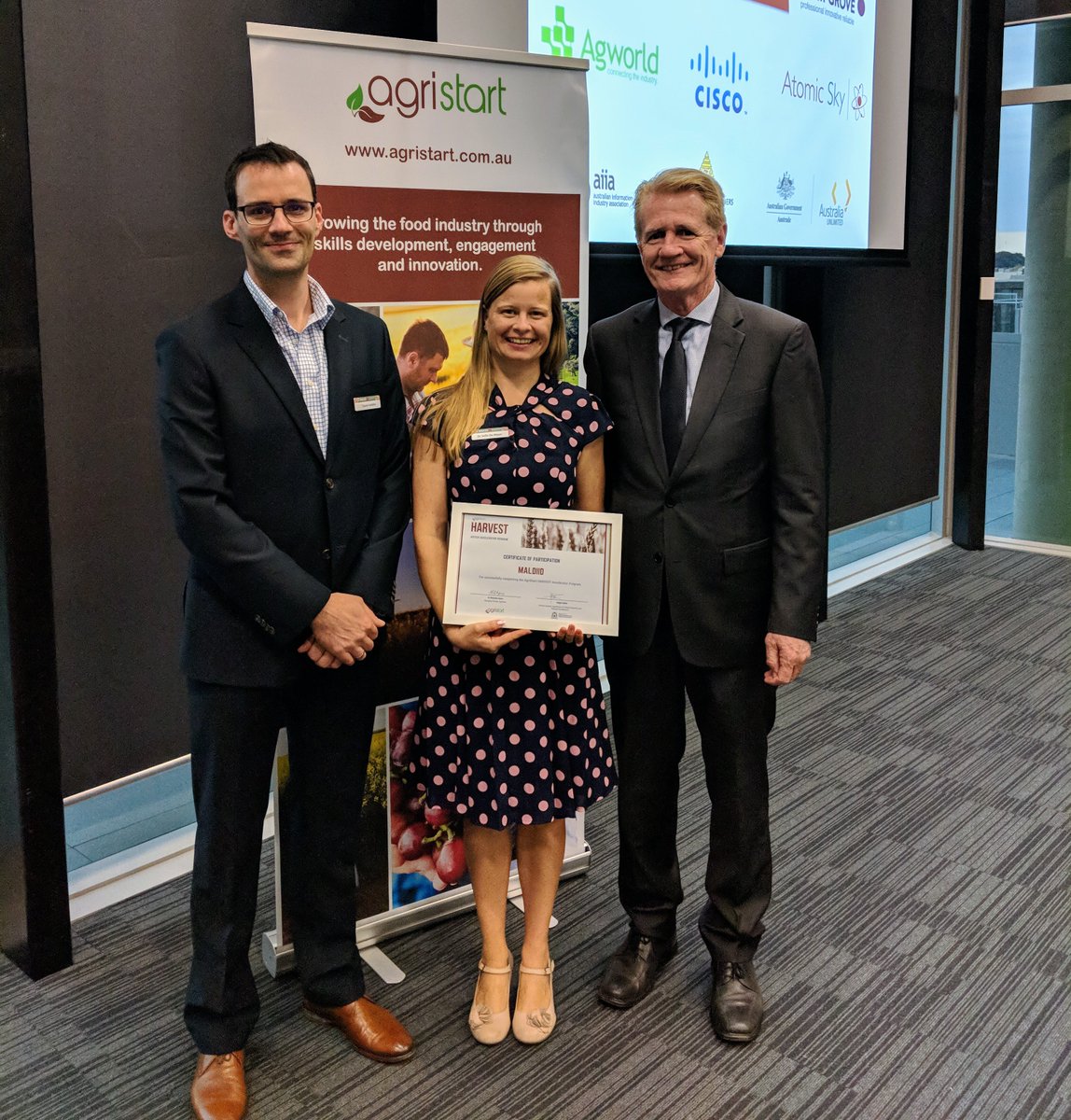 ToMALDIID's tweet photo. MALDIID takes a win @AgristartWA #HARVEST accelerator pitch night! #FreeNFarming #AgTech #Legumes #Rhizobia https://t.co/cQnxA0zzfp